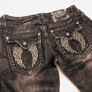 Miss Me black faded jeans size 28